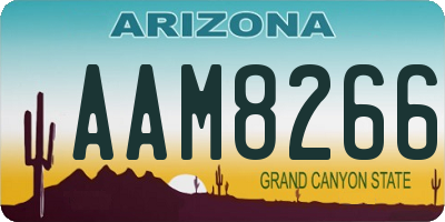 AZ license plate AAM8266