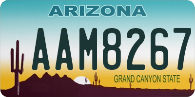 AZ license plate AAM8267