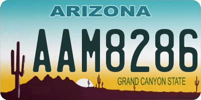 AZ license plate AAM8286
