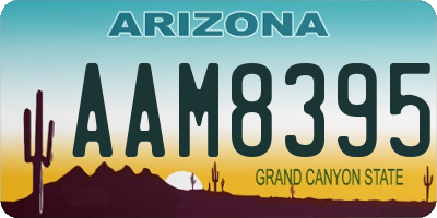 AZ license plate AAM8395