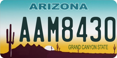 AZ license plate AAM8430
