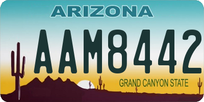 AZ license plate AAM8442