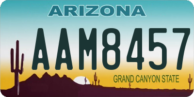 AZ license plate AAM8457