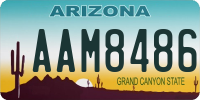 AZ license plate AAM8486