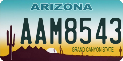 AZ license plate AAM8543