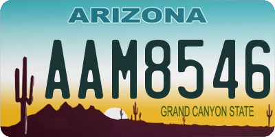 AZ license plate AAM8546