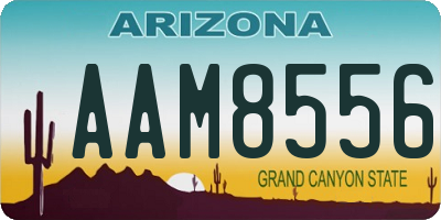 AZ license plate AAM8556