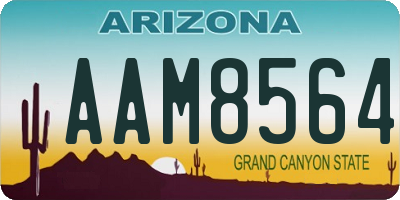 AZ license plate AAM8564