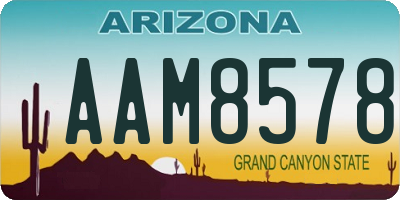 AZ license plate AAM8578