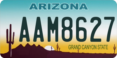 AZ license plate AAM8627