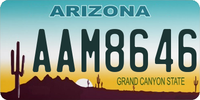 AZ license plate AAM8646