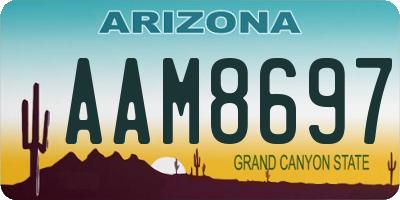 AZ license plate AAM8697