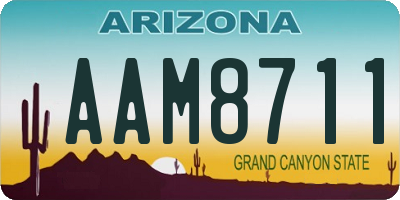 AZ license plate AAM8711