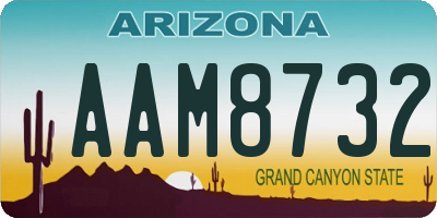 AZ license plate AAM8732