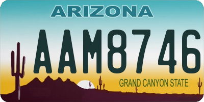 AZ license plate AAM8746