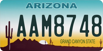 AZ license plate AAM8748