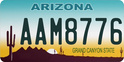 AZ license plate AAM8776