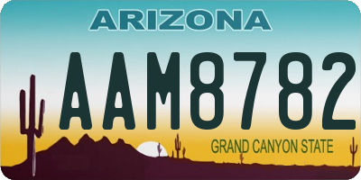 AZ license plate AAM8782