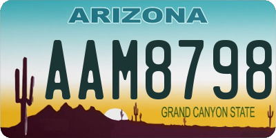 AZ license plate AAM8798