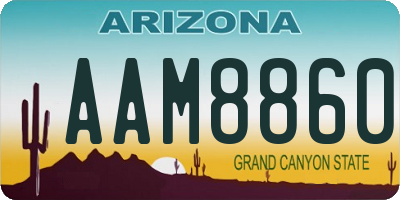 AZ license plate AAM8860