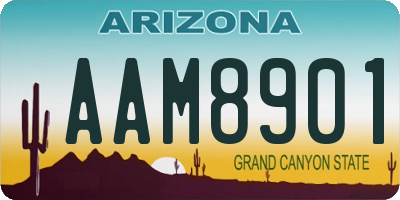 AZ license plate AAM8901