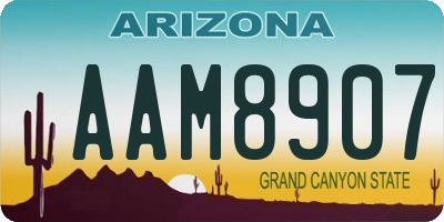 AZ license plate AAM8907