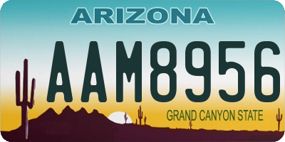 AZ license plate AAM8956