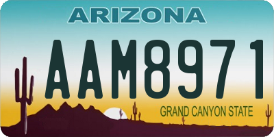 AZ license plate AAM8971