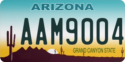 AZ license plate AAM9004