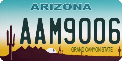 AZ license plate AAM9006