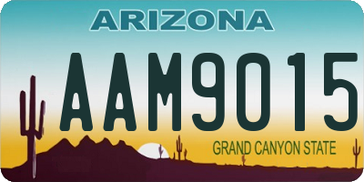 AZ license plate AAM9015