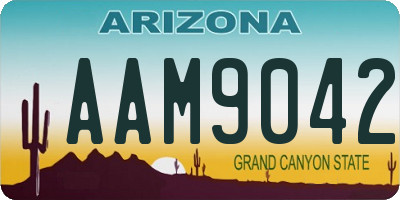 AZ license plate AAM9042