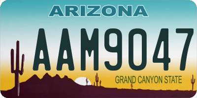 AZ license plate AAM9047