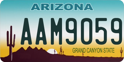 AZ license plate AAM9059