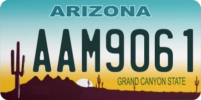 AZ license plate AAM9061