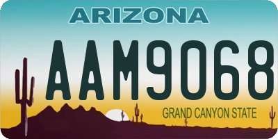 AZ license plate AAM9068