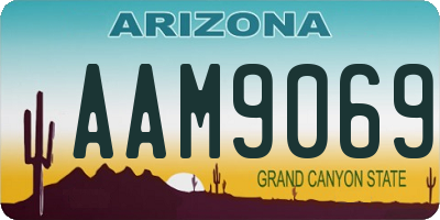 AZ license plate AAM9069