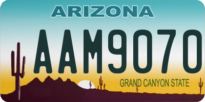 AZ license plate AAM9070