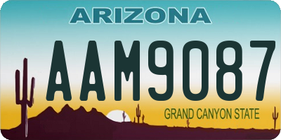 AZ license plate AAM9087