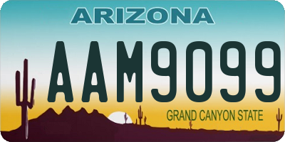 AZ license plate AAM9099