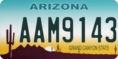 AZ license plate AAM9143