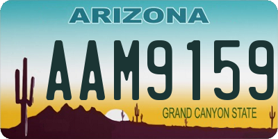 AZ license plate AAM9159