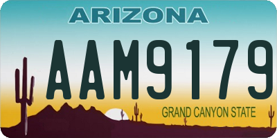 AZ license plate AAM9179