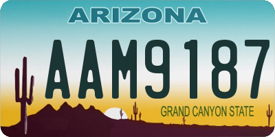 AZ license plate AAM9187