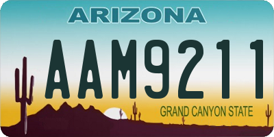 AZ license plate AAM9211