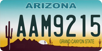 AZ license plate AAM9215