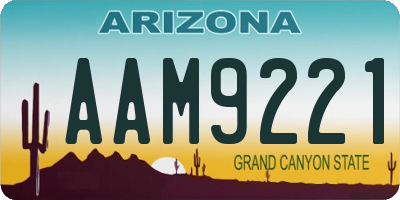 AZ license plate AAM9221