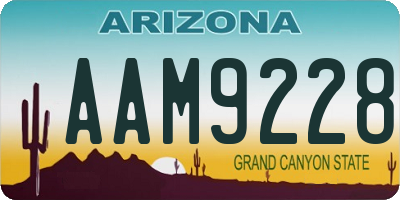 AZ license plate AAM9228