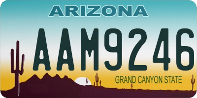 AZ license plate AAM9246