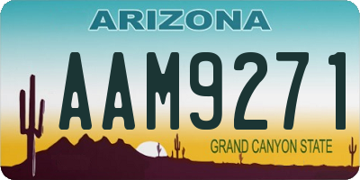AZ license plate AAM9271